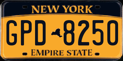 NY license plate GPD8250