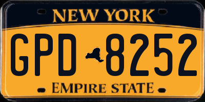 NY license plate GPD8252