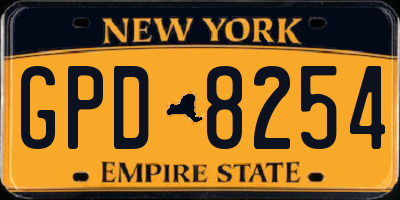 NY license plate GPD8254