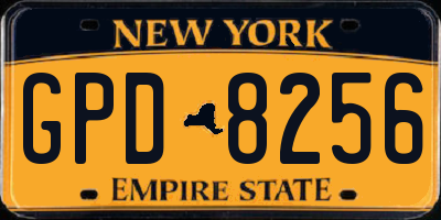 NY license plate GPD8256