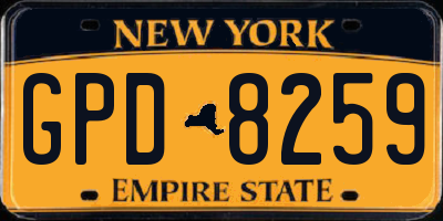 NY license plate GPD8259