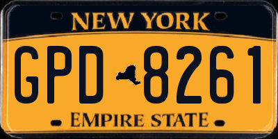 NY license plate GPD8261