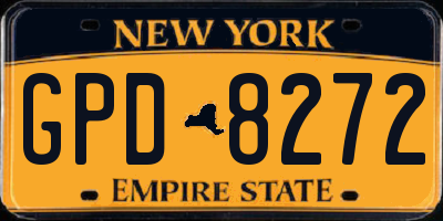 NY license plate GPD8272