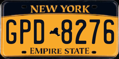 NY license plate GPD8276