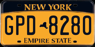 NY license plate GPD8280