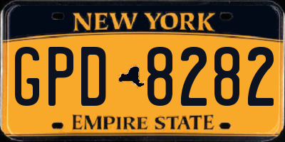 NY license plate GPD8282