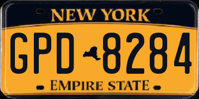 NY license plate GPD8284