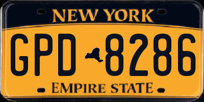 NY license plate GPD8286