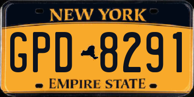NY license plate GPD8291