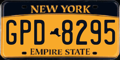 NY license plate GPD8295