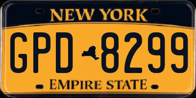 NY license plate GPD8299