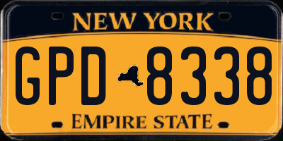 NY license plate GPD8338