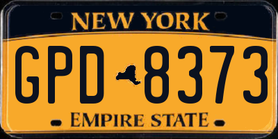 NY license plate GPD8373