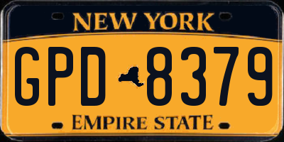NY license plate GPD8379
