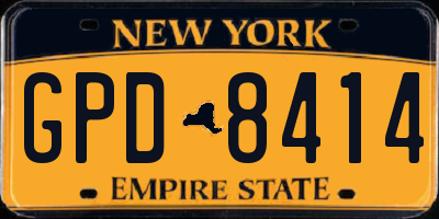 NY license plate GPD8414