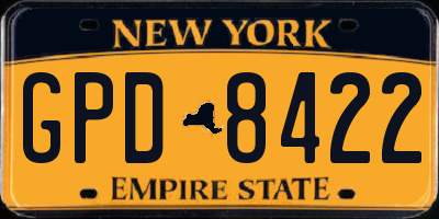 NY license plate GPD8422