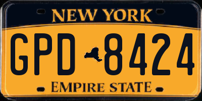 NY license plate GPD8424