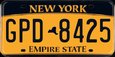 NY license plate GPD8425