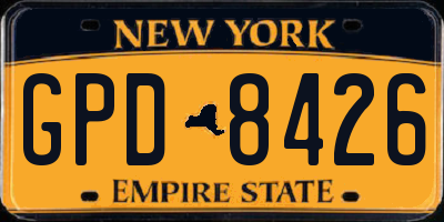 NY license plate GPD8426