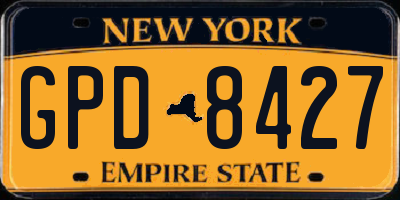 NY license plate GPD8427