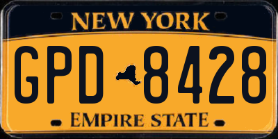NY license plate GPD8428