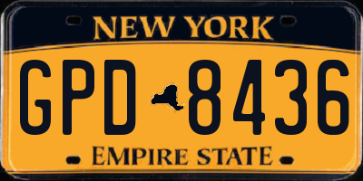 NY license plate GPD8436