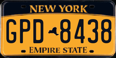 NY license plate GPD8438