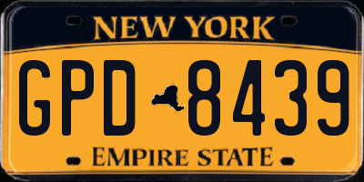 NY license plate GPD8439