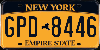 NY license plate GPD8446