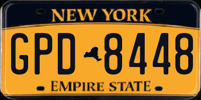NY license plate GPD8448