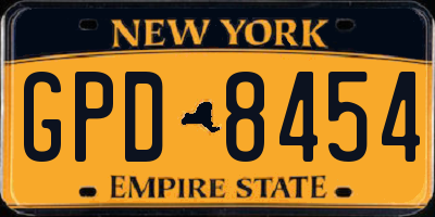 NY license plate GPD8454