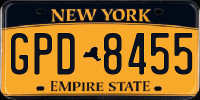 NY license plate GPD8455