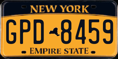 NY license plate GPD8459