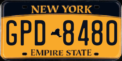 NY license plate GPD8480