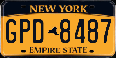 NY license plate GPD8487