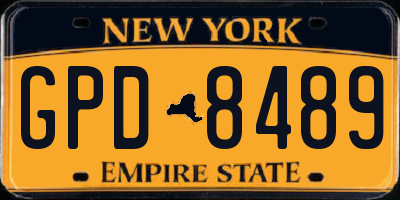 NY license plate GPD8489