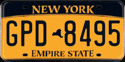 NY license plate GPD8495