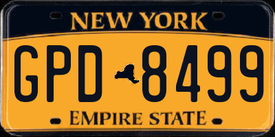 NY license plate GPD8499