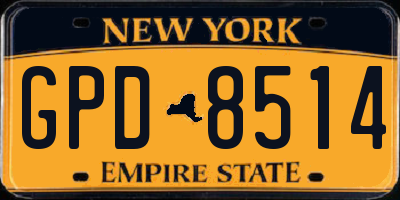 NY license plate GPD8514