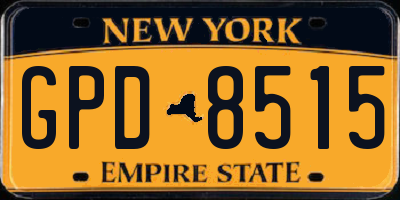 NY license plate GPD8515