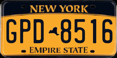 NY license plate GPD8516