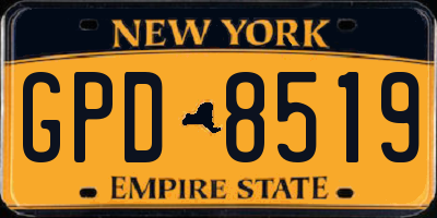 NY license plate GPD8519