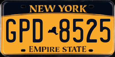 NY license plate GPD8525