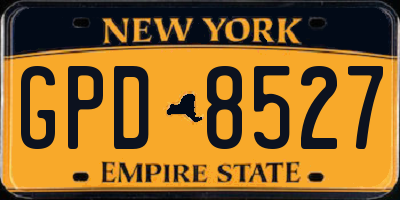 NY license plate GPD8527