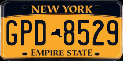 NY license plate GPD8529