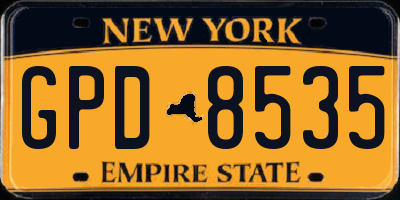 NY license plate GPD8535
