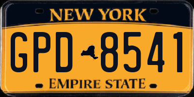 NY license plate GPD8541