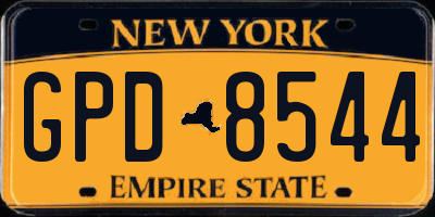 NY license plate GPD8544