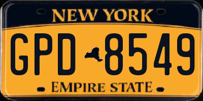 NY license plate GPD8549
