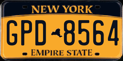 NY license plate GPD8564